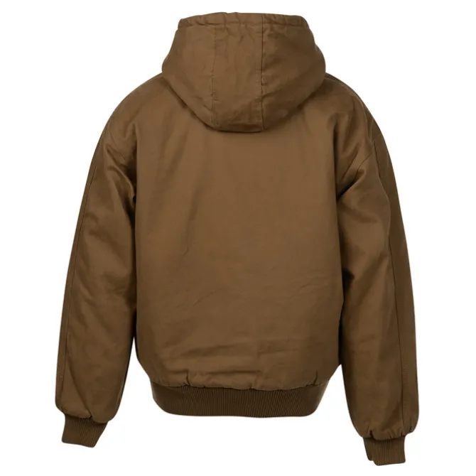 Washed Cotton Duck Insulated Hooded Jacket