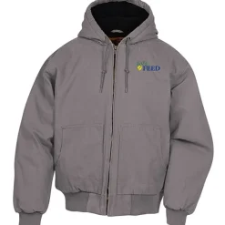Washed Cotton Duck Insulated Hooded Jacket