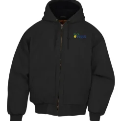 Washed Cotton Duck Insulated Hooded Jacket