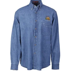 Washed Denim Long Sleeve Shirt - Men's