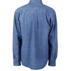 Washed Denim Long Sleeve Shirt - Men's