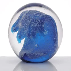 Wave Art Glass Paperweight