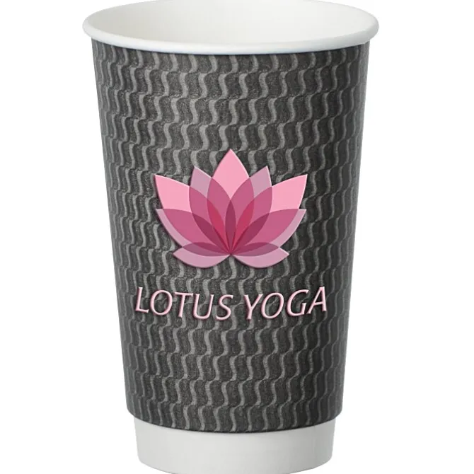 Waves Full Color Insulated Paper Cup - 16 oz.