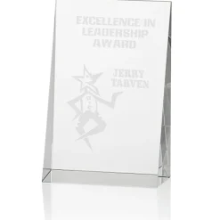 Wedge Crystal Award - 5 inches