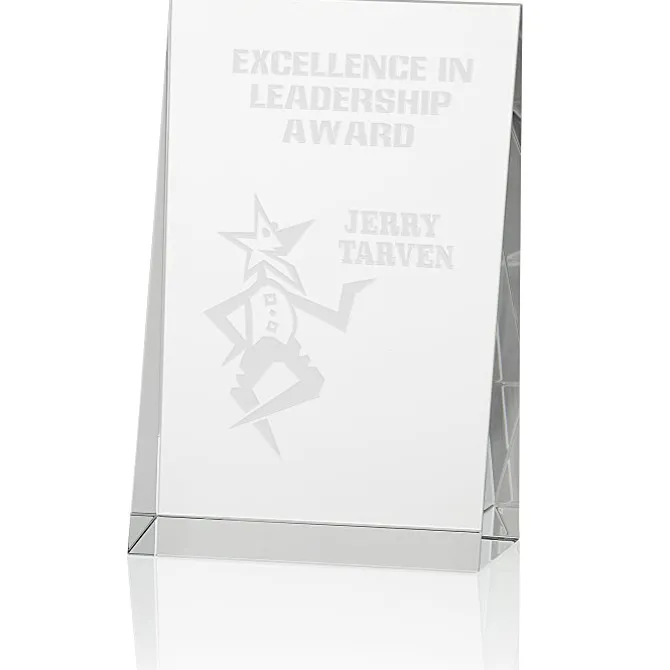 Wedge Crystal Award - 5 inches