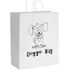 White Kraft Paper Shopping Bag - 15-3/4 inches x 13 inches - 24 hr