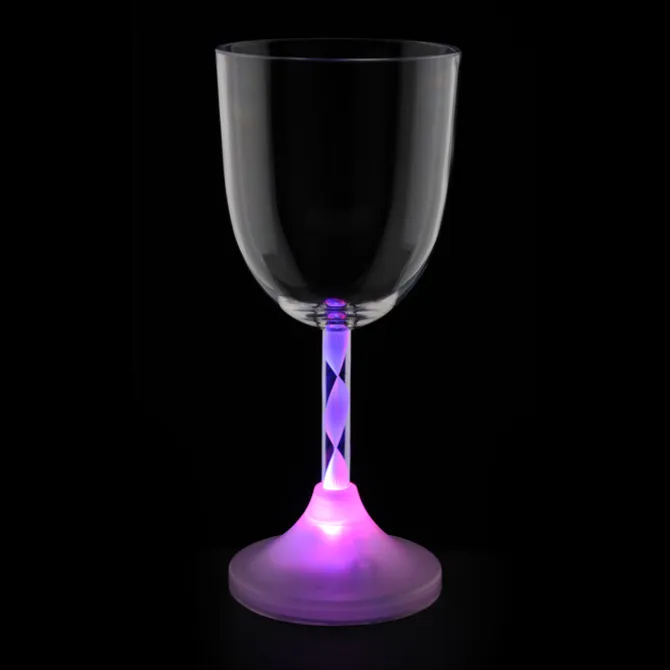 Wine Glass with Light-Up Spiral Stem - 10 oz.