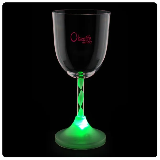 Wine Glass with Light-Up Spiral Stem - 10 oz.