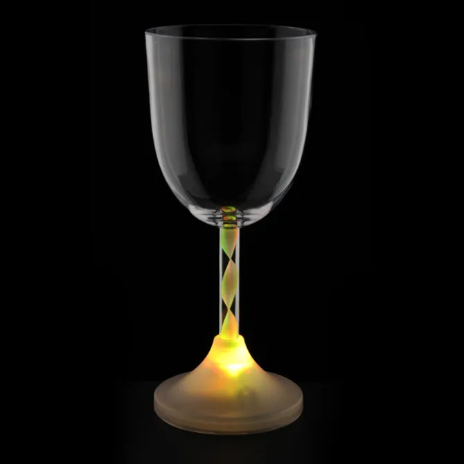 Wine Glass with Light-Up Spiral Stem - 10 oz. - 24 hr