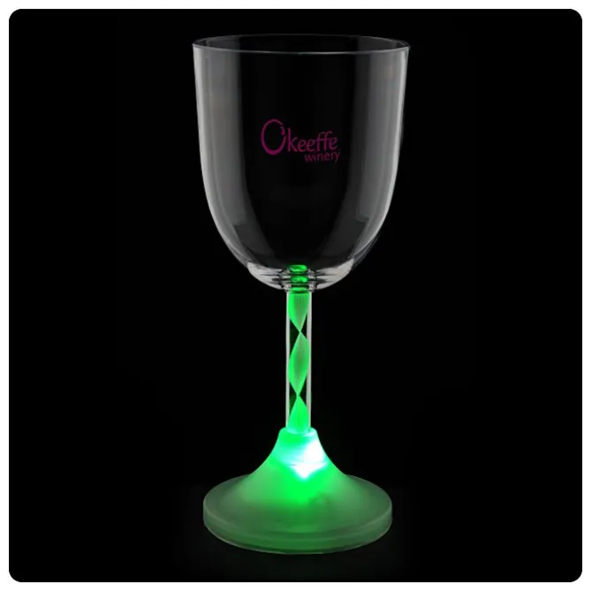 Wine Glass with Light-Up Spiral Stem - 10 oz. - 24 hr