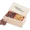 Wooden Box with Almonds & Cashews