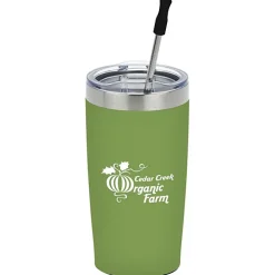 Yowie Vacuum Tumbler with Stainless Straw Set - 18 oz - Powder Coat