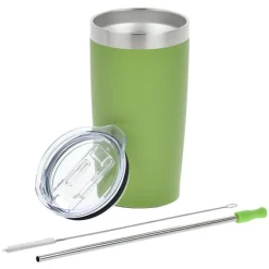 Yowie Vacuum Tumbler with Stainless Straw Set - 18 oz - Powder Coat
