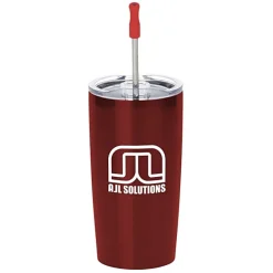Yowie Vacuum Tumbler with Stainless Straw Set - 18 oz
