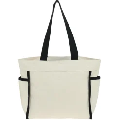 Zippered 10-oz Cotton Accent Tote