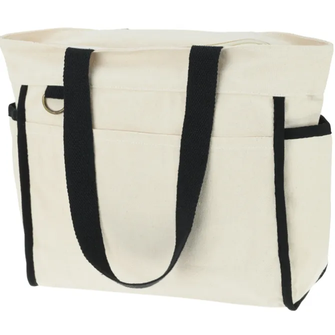 Zippered 10-oz Cotton Accent Tote