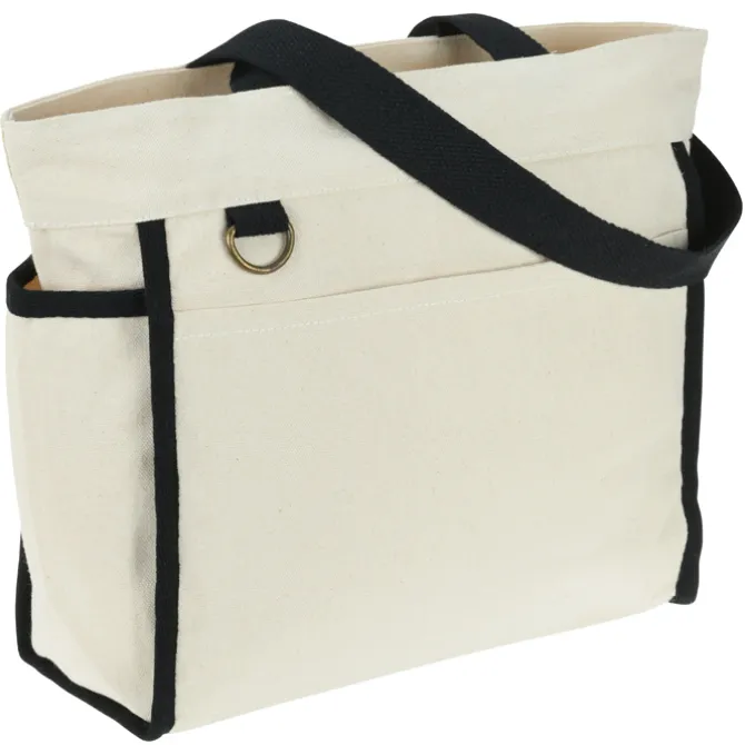 Zippered 10-oz Cotton Accent Tote