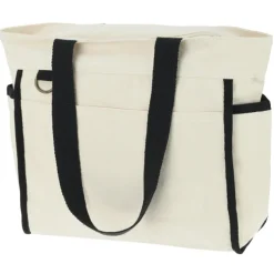 Zippered 10-oz Cotton Accent Tote - Full Color