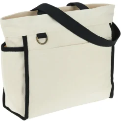 Zippered 10-oz Cotton Accent Tote - Full Color
